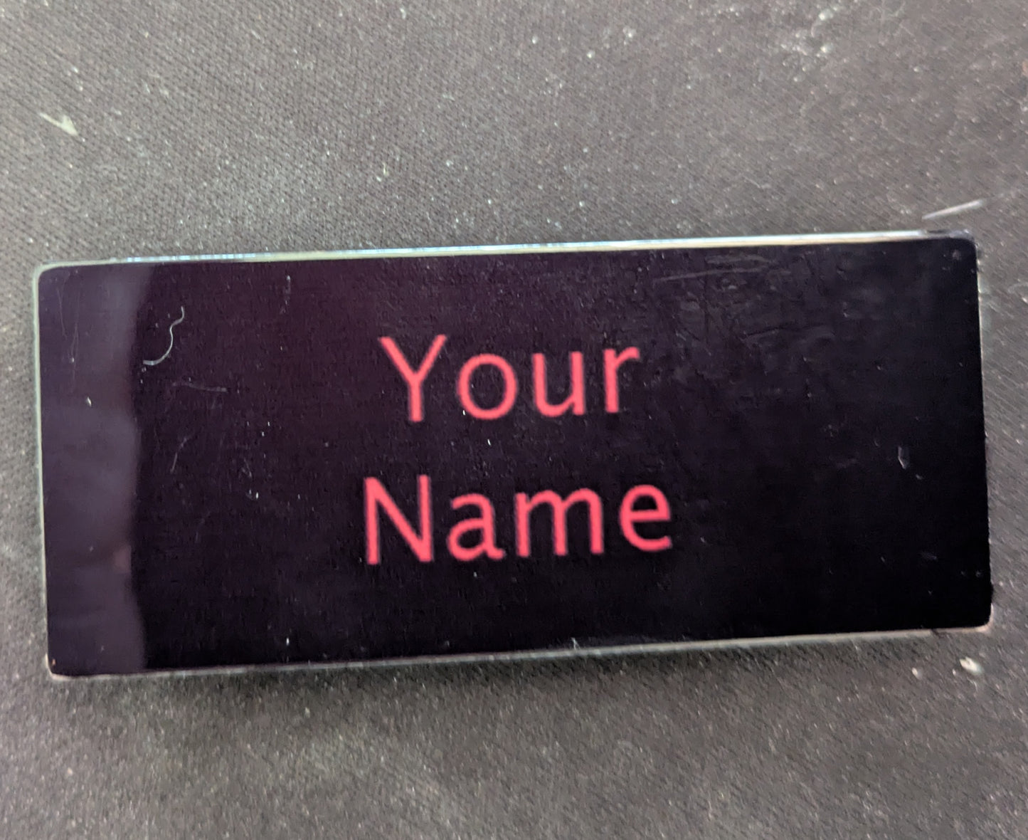 Custom Black and Red Name Tag *November Pre Order*