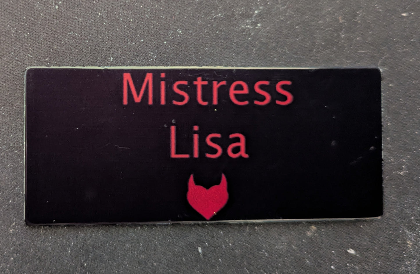 Custom Black and Red Name Tag *November Pre Order*